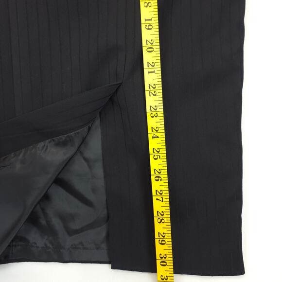 Apostrophe Pencil Skirt Women 16W Black Striped Classic Back Zipper Office - Picture 4 of 11